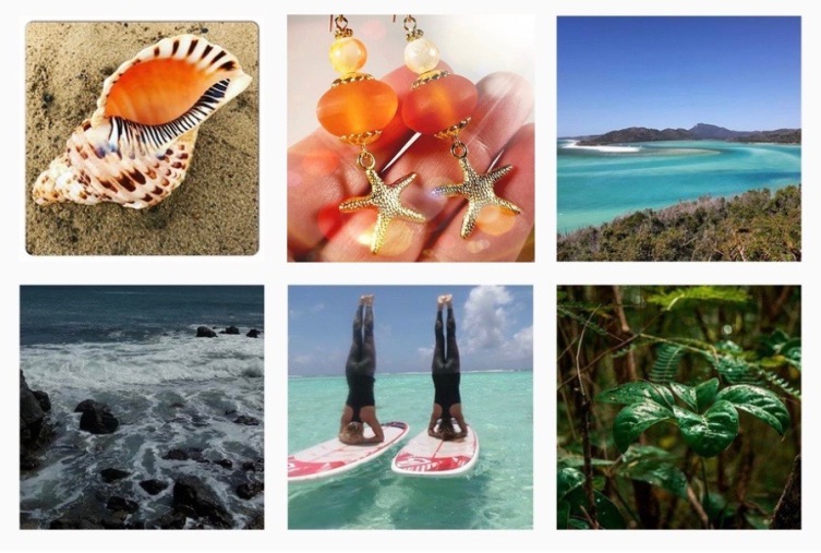 Beach Inspired images from Instagram including orange starfish earrings