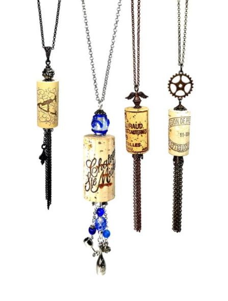 long wine cork necklaces